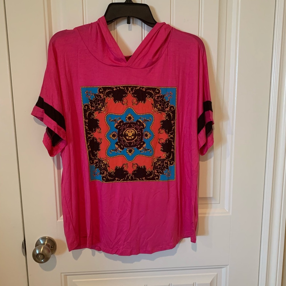 Zenobia plus size hooded t shirt